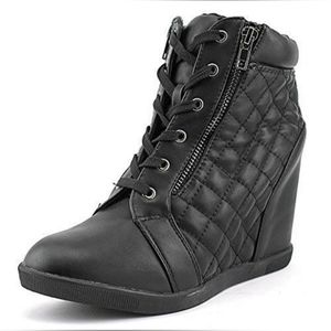 Steve Madden Black Wedge Sneaker Heels